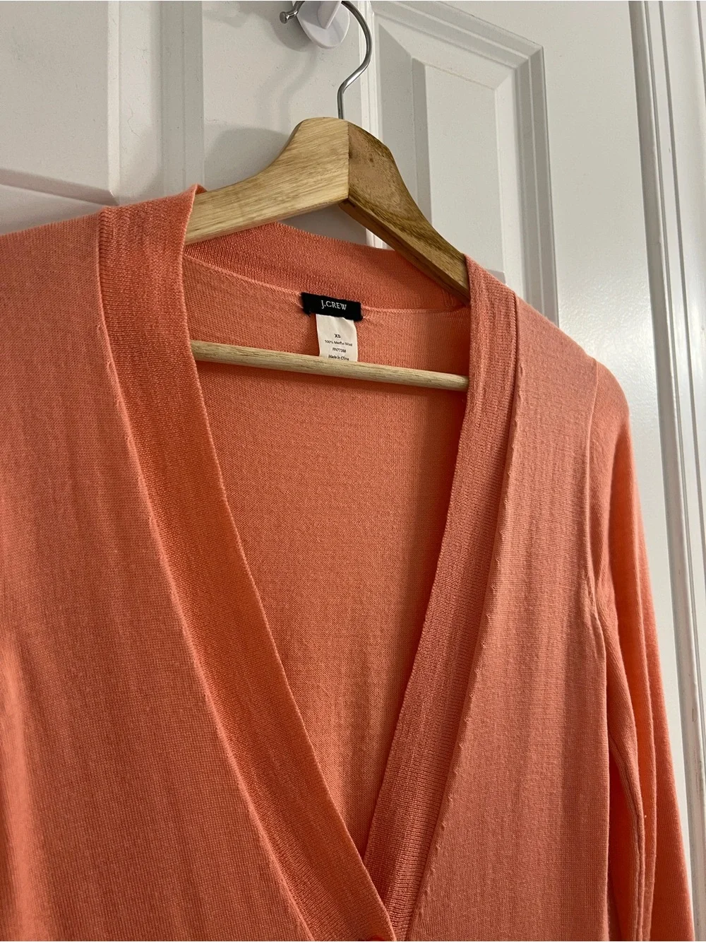 J. Crew Button-Front Lightweight Merino Wool Cardigan-XS